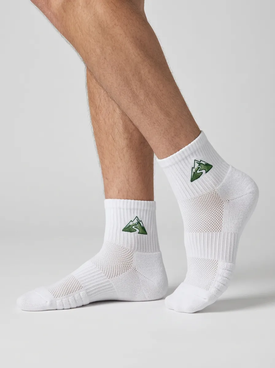 White Mountain Trail Graphic Athletic Ankle Socks