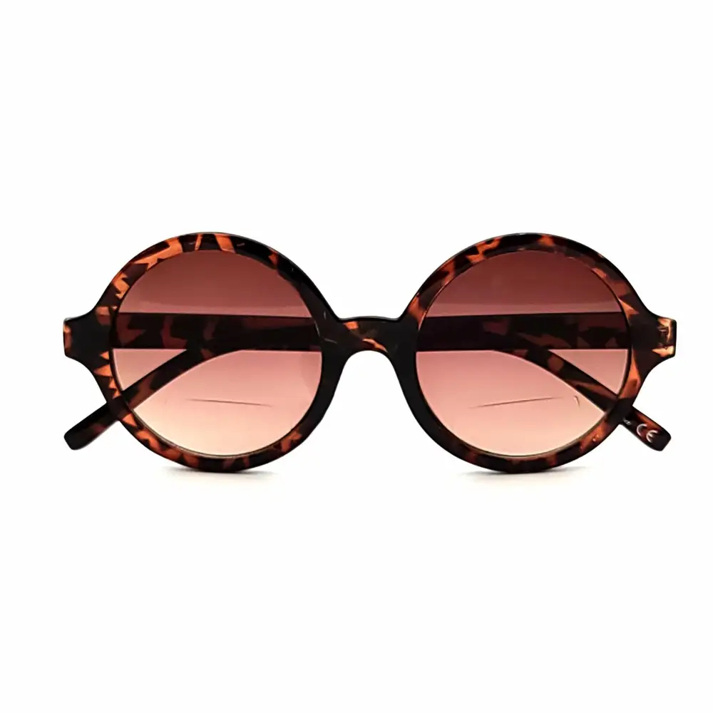 Round Bifocal Amber-Lens Reading Sunglasses