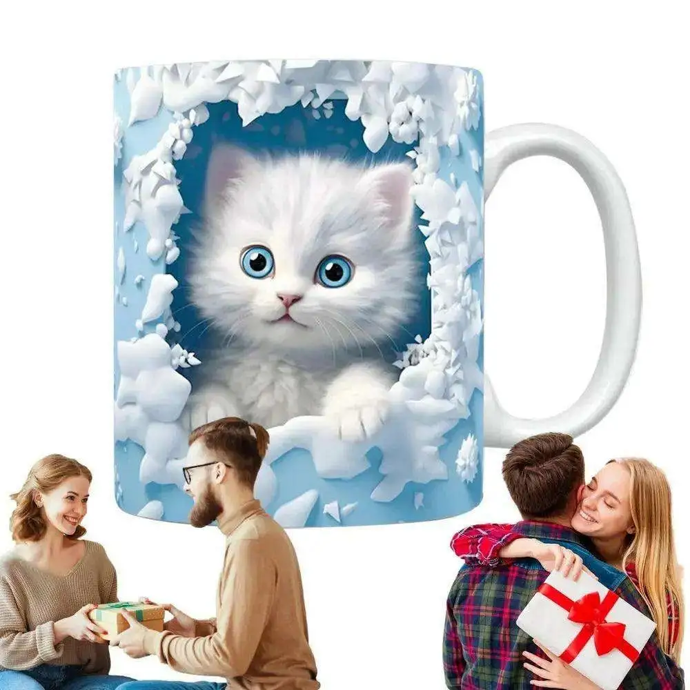 Ceramic Cat Drinkware Set