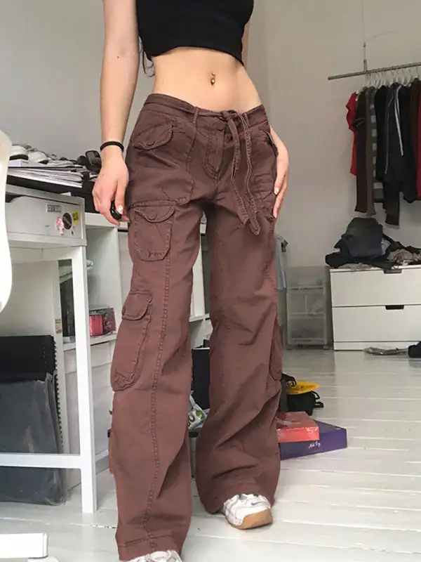 Vintage Workwear Wide Leg Loose Straight Denim Jeans