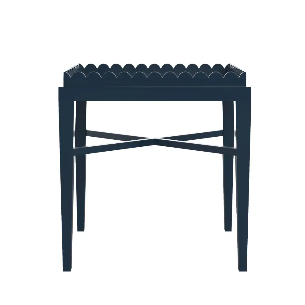Modern Scalloped Side Table