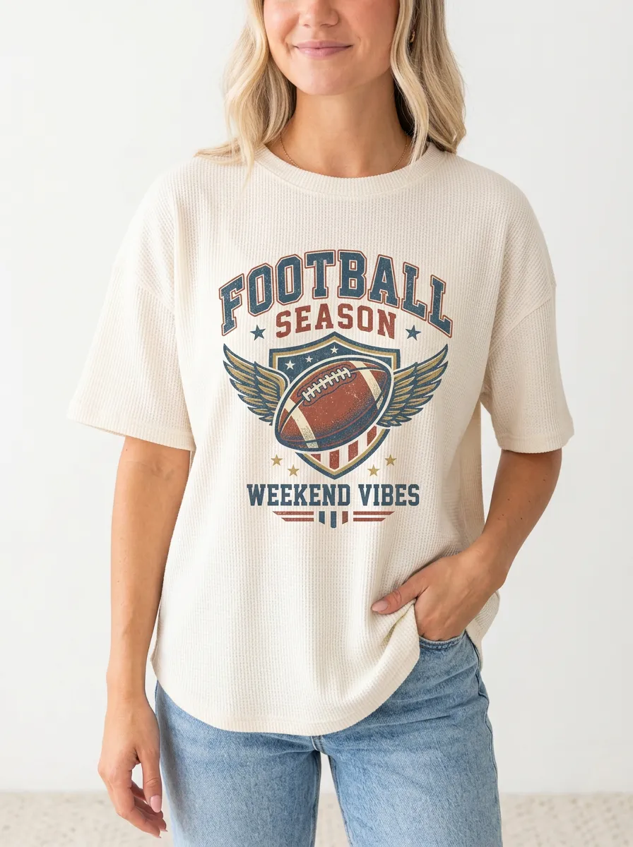 Football Graphic Casual T-Shirt