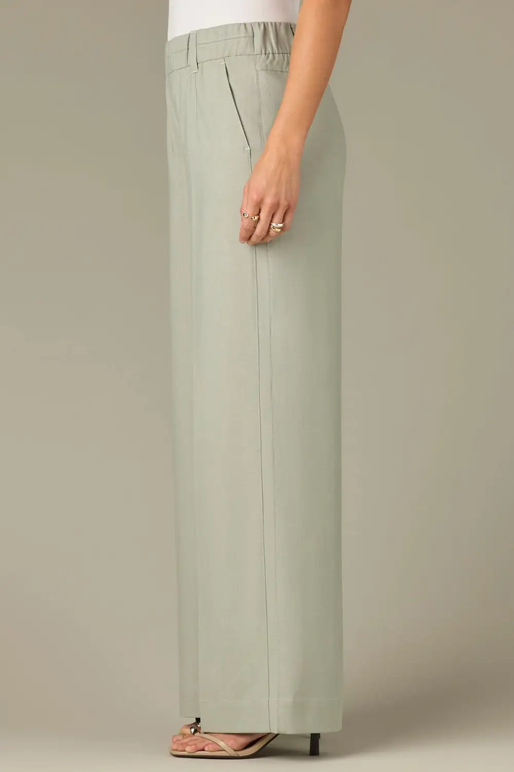 Pull-On Side Seam Tailored Trousers