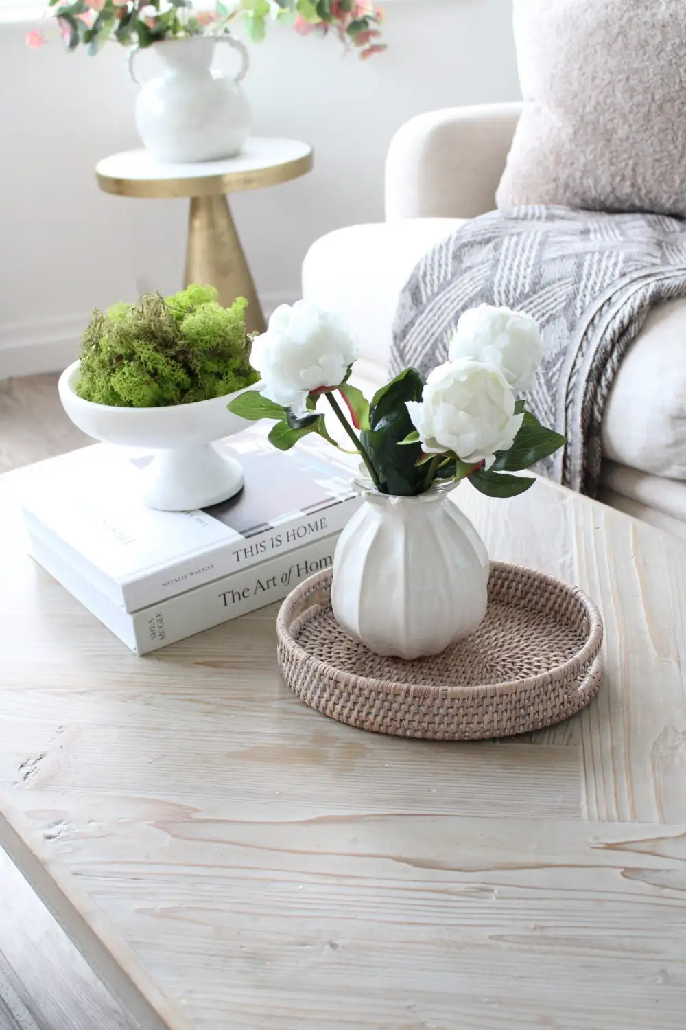 Refined Rattan Small Oval Tray