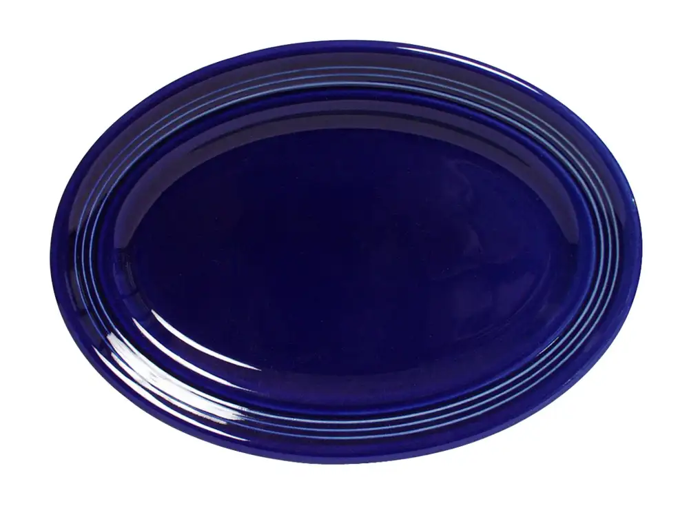 Concentric Pattern Oval Platter
