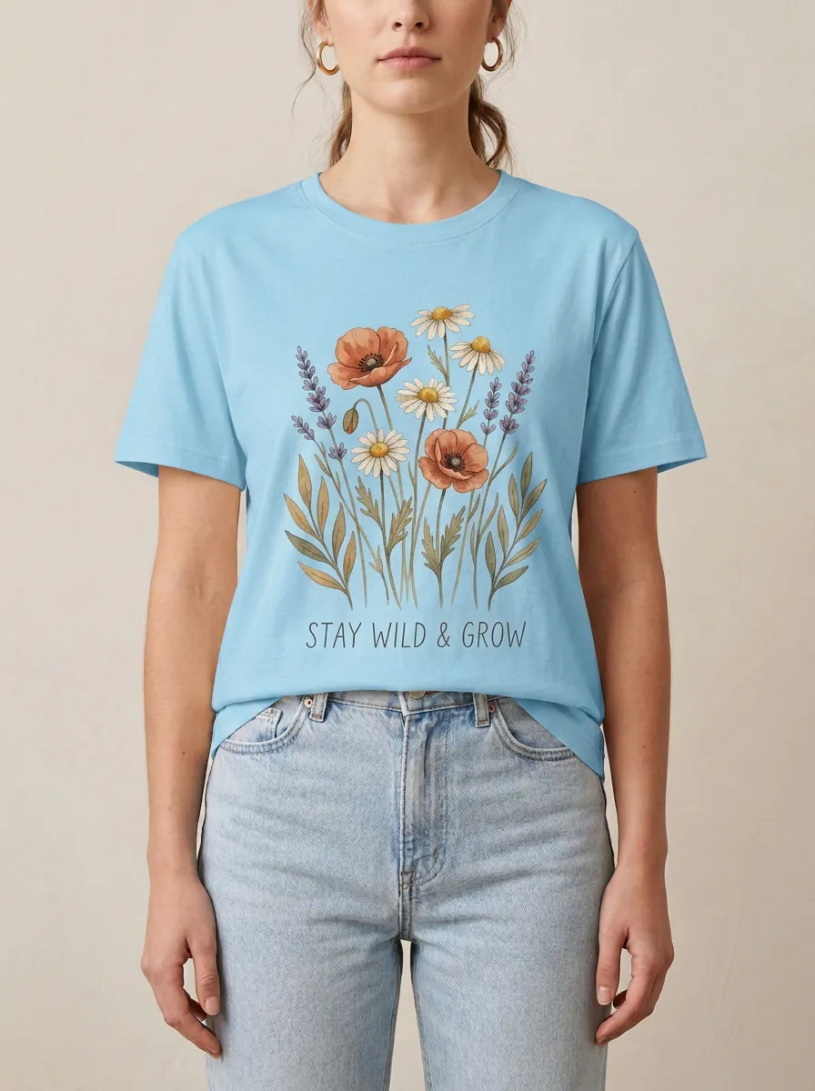 Nature Lover Wildflower Stay Wild And Grow T-Shirt
