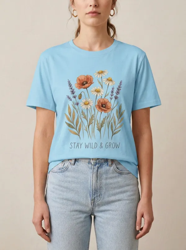 Nature Lover Wildflower Stay Wild And Grow T-Shirt