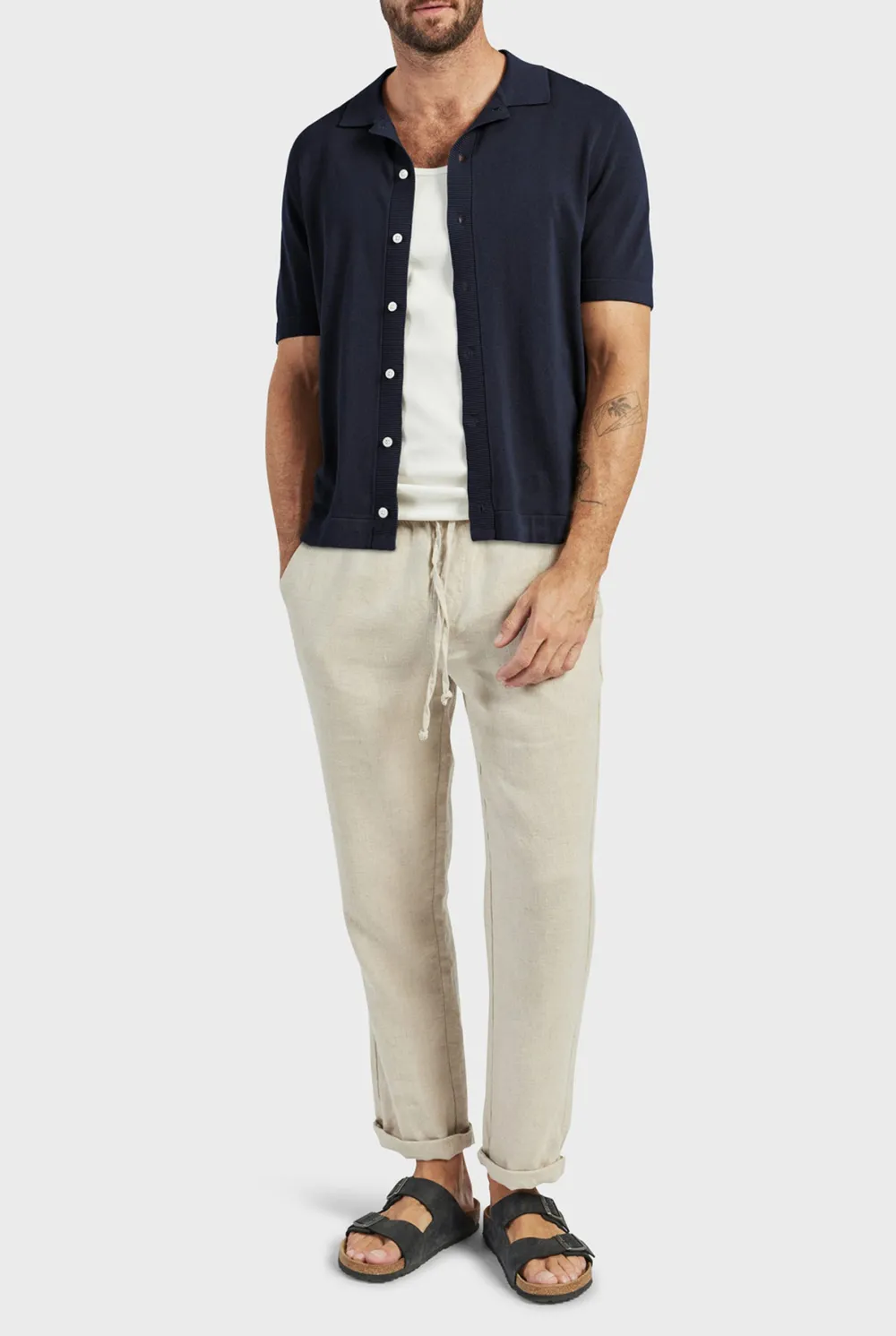 Knit SS Shirt- Winter white