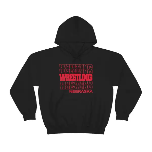 Modern Stacked Wrestling Graphic Pullover Hoodie