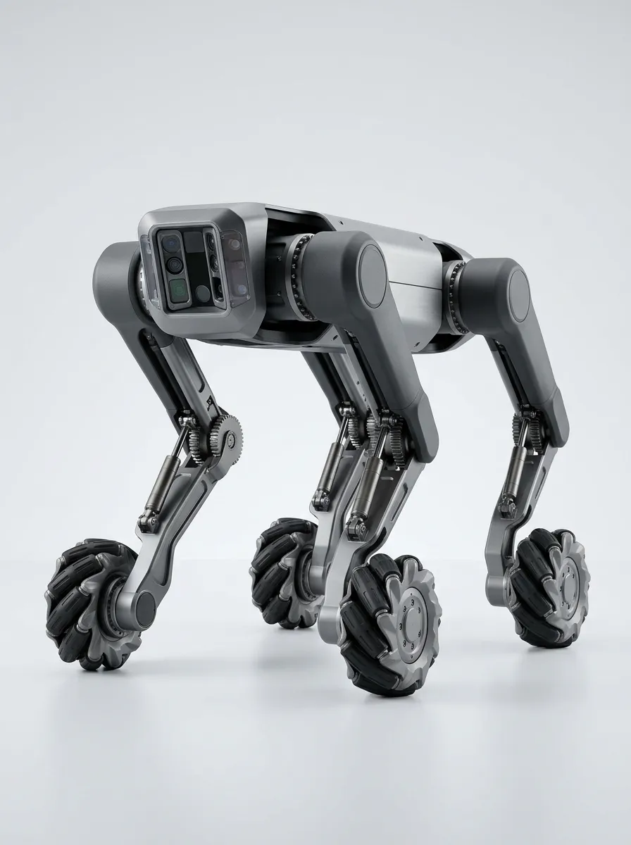 Mecanum-Wheel Electronic Robot Dog for Technology Display