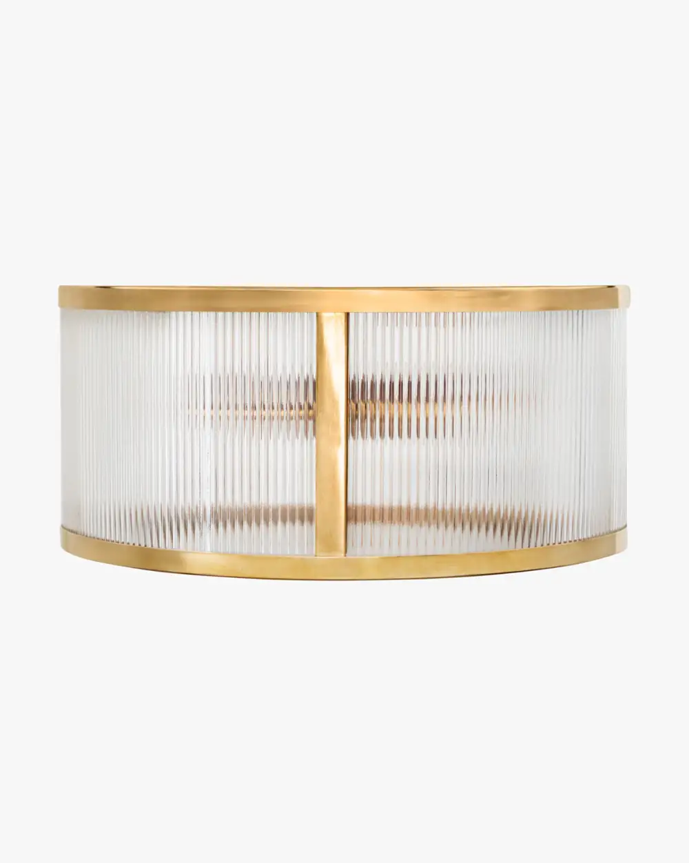 Fluted-Glass Refined Flush Mount