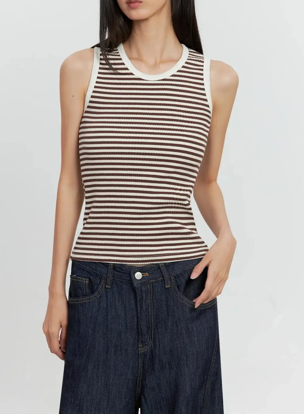 Slim-Fit Striped Tank Top