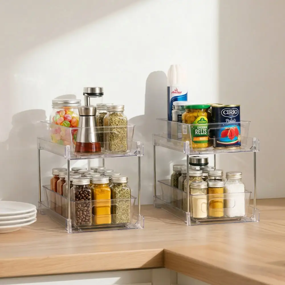 Tier Pull Out Kitchen Organizers