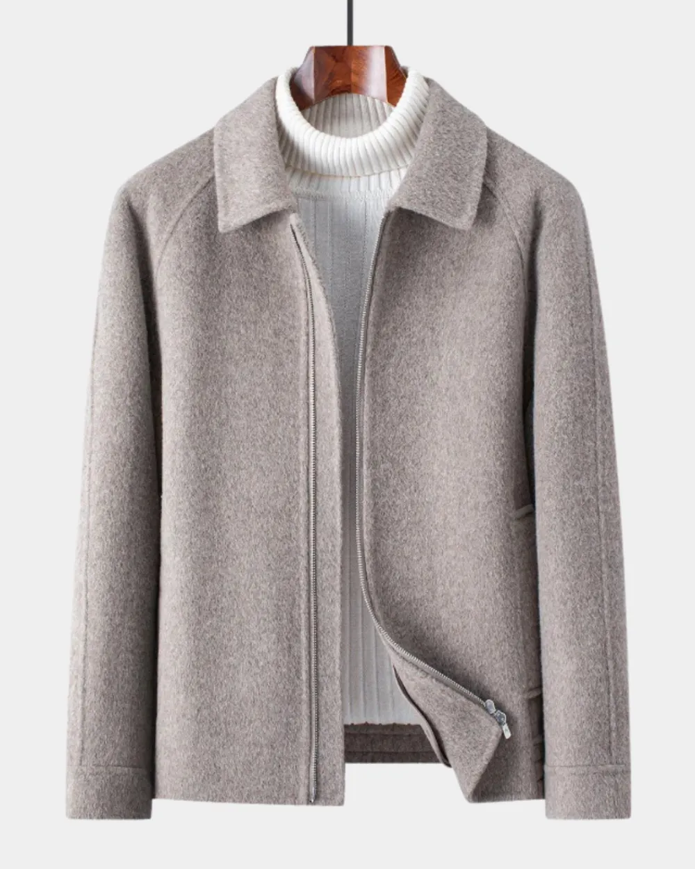 Minimal Wool Blend Overcoat