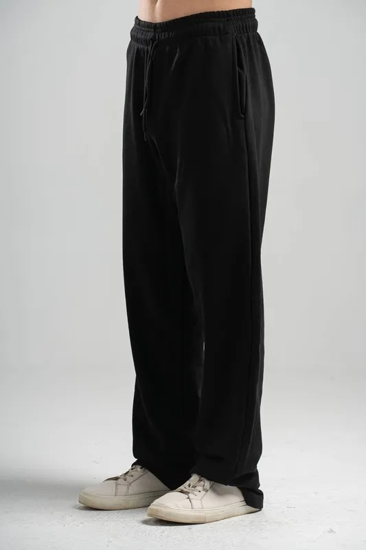 Black Relaxed Fit Sweatpants