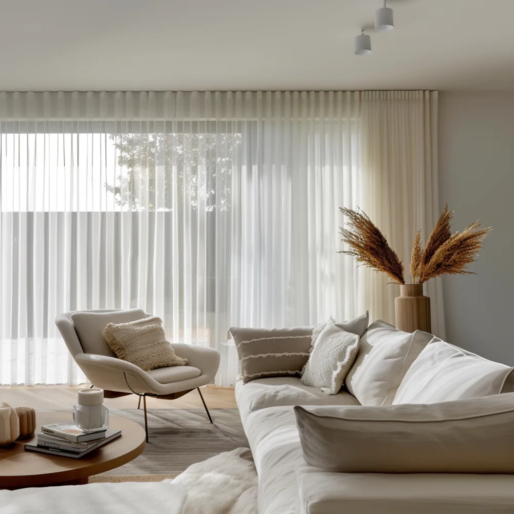 Wave Voile Linen Curtain Panel