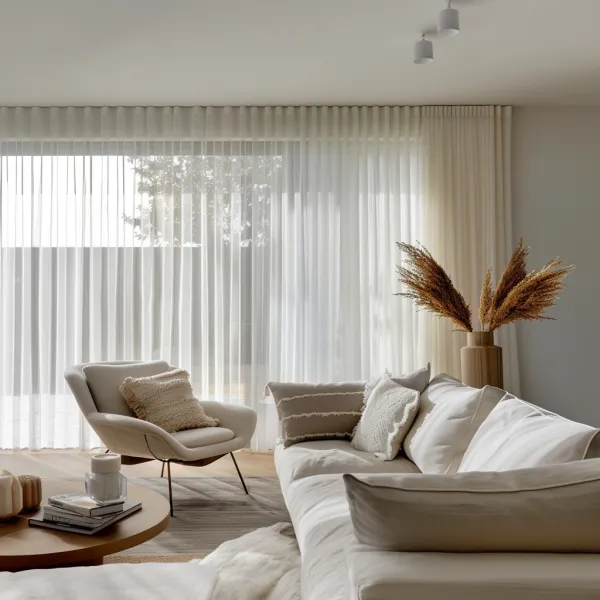 Wave Voile Linen Curtain Panel