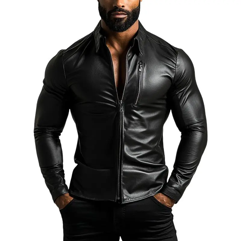 Leather Woven Shirt