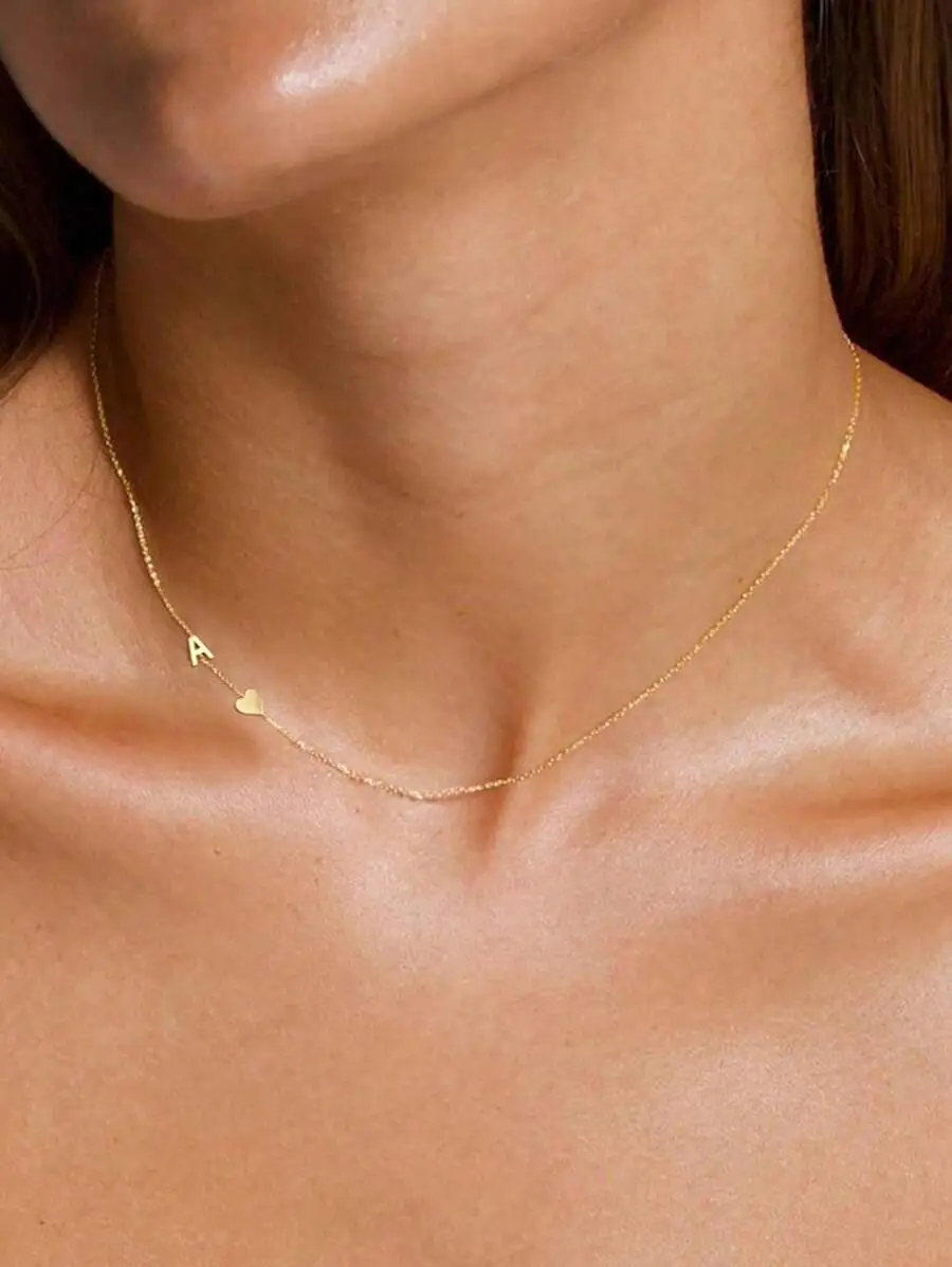 Gold Letter Pendant Necklace
