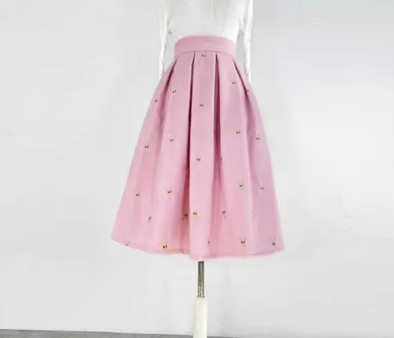 Effortless Everyday Everyday Casual Wool Skirt