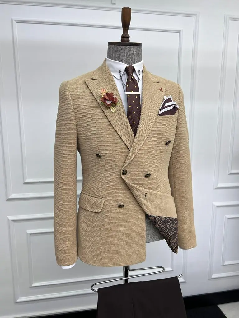 Slim Fit Special Design Double Breasted Jacket