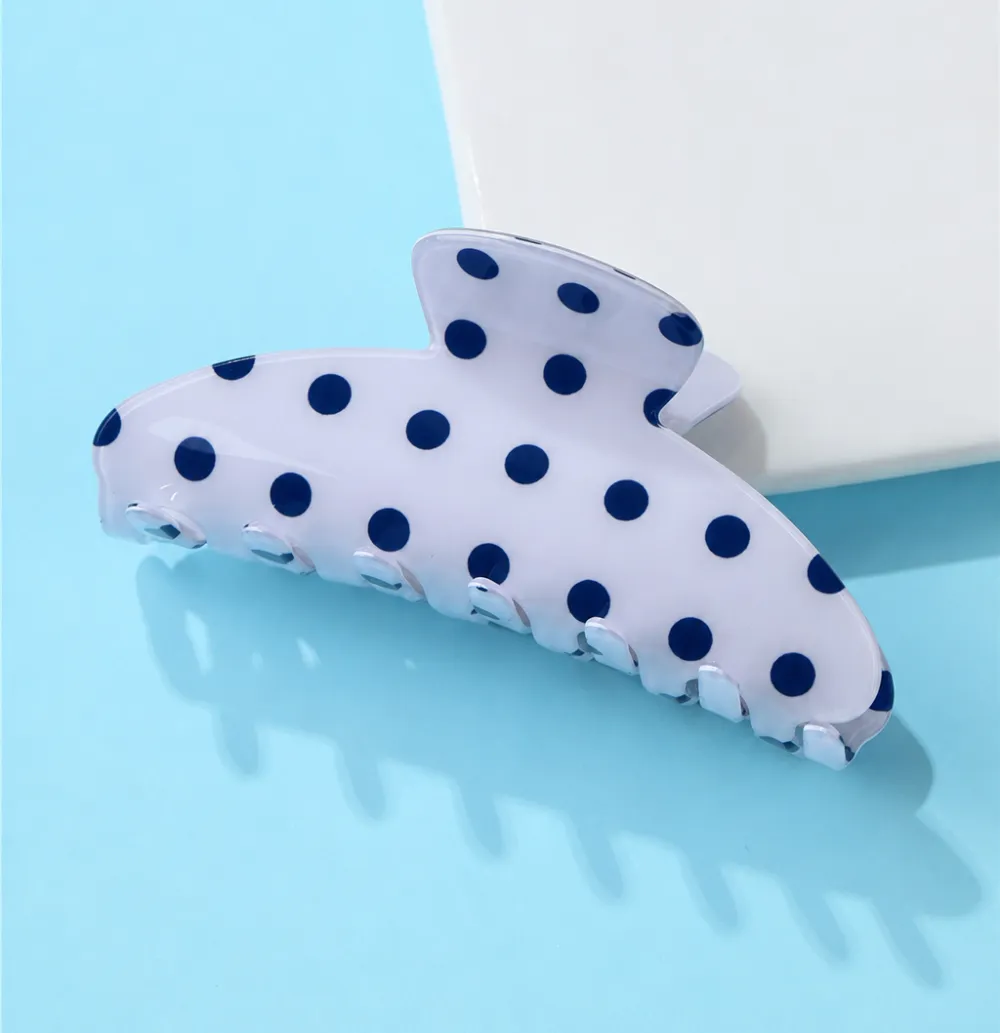 Retro Polka Dot Claw Clip