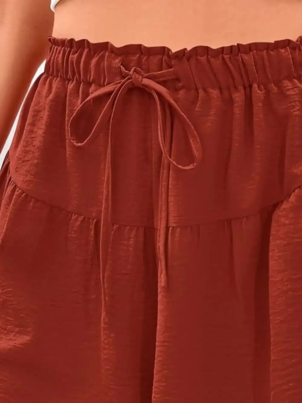 Pull On Drawstring Waist Shorts
