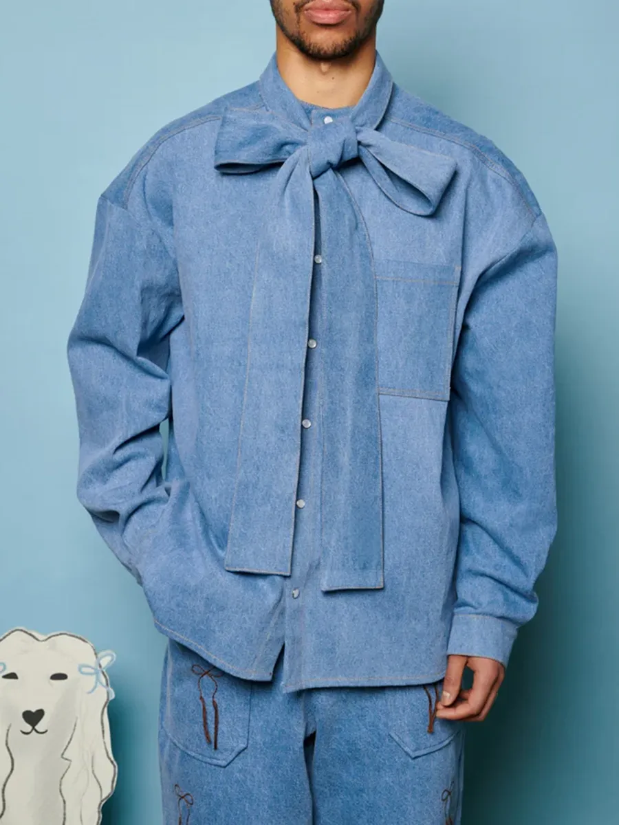 Denim Bow Shirt