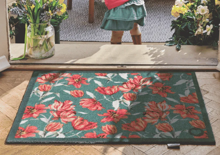 Tumbling Tulips Door Mat