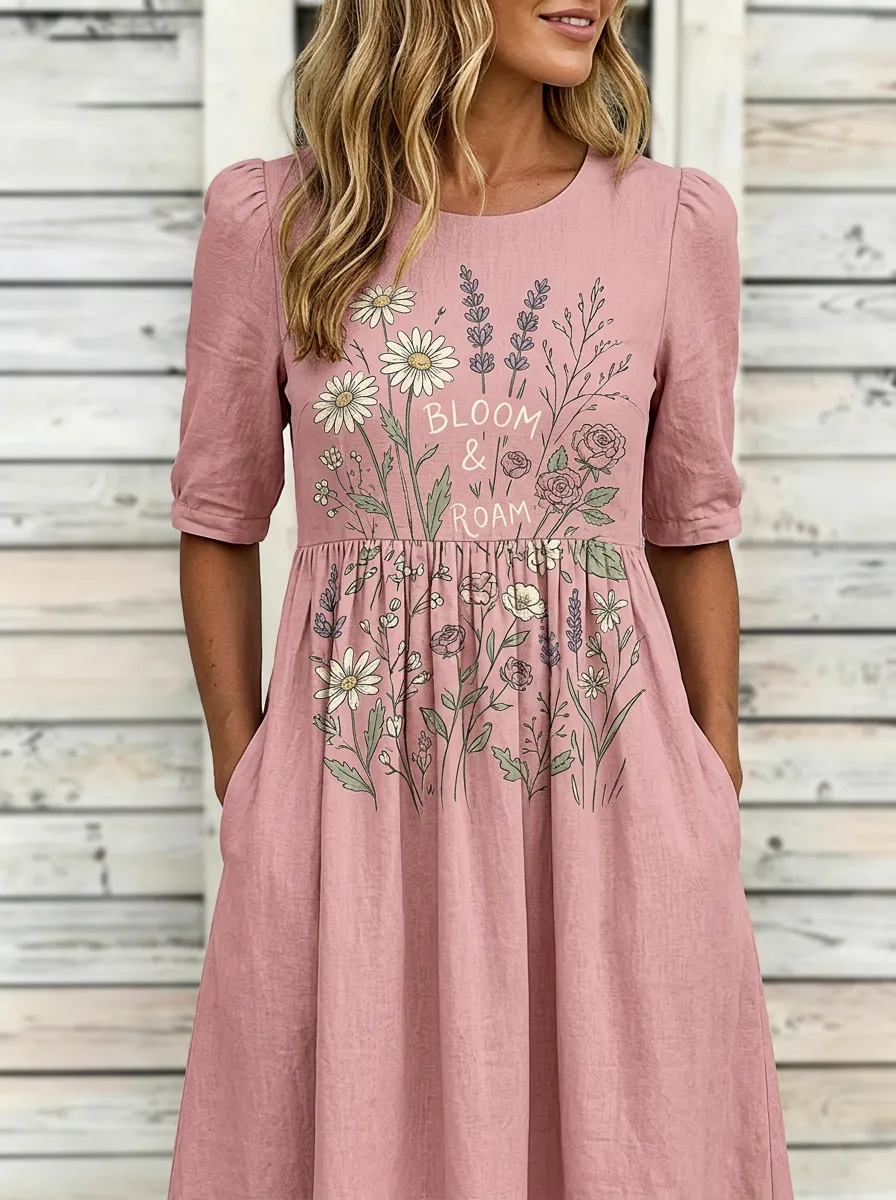 Women's Nature Lover Bloom & Roam Floral Printed Dress