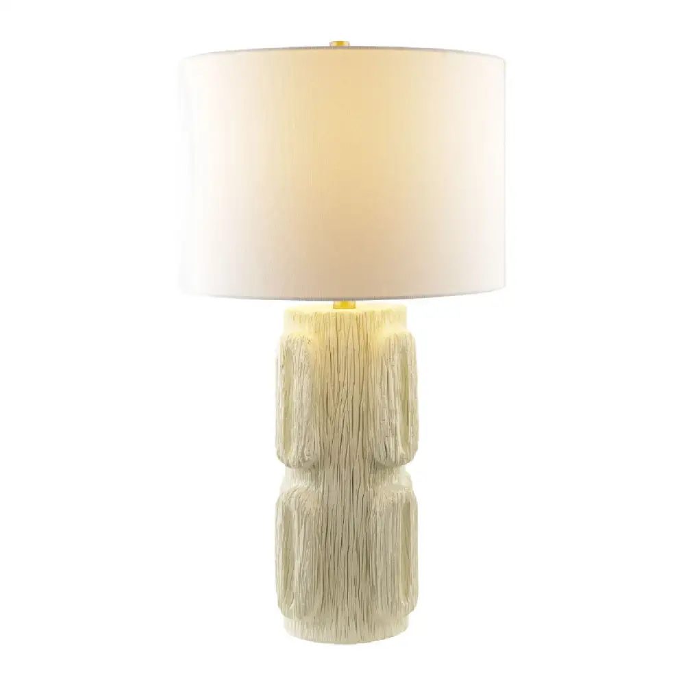Painted Iron Linen Resin Table Lamp