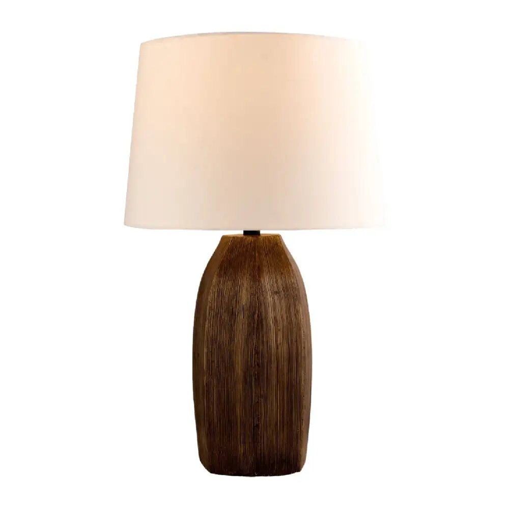 Textured Cotton Shade Iron Cotton Table Lamp