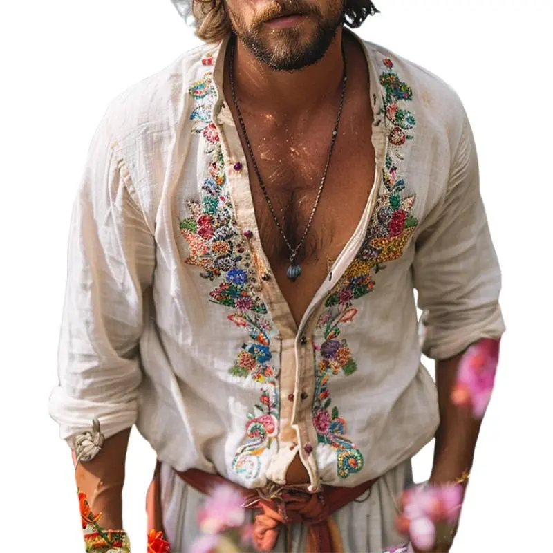 Embroidered Textured Woven Shirt