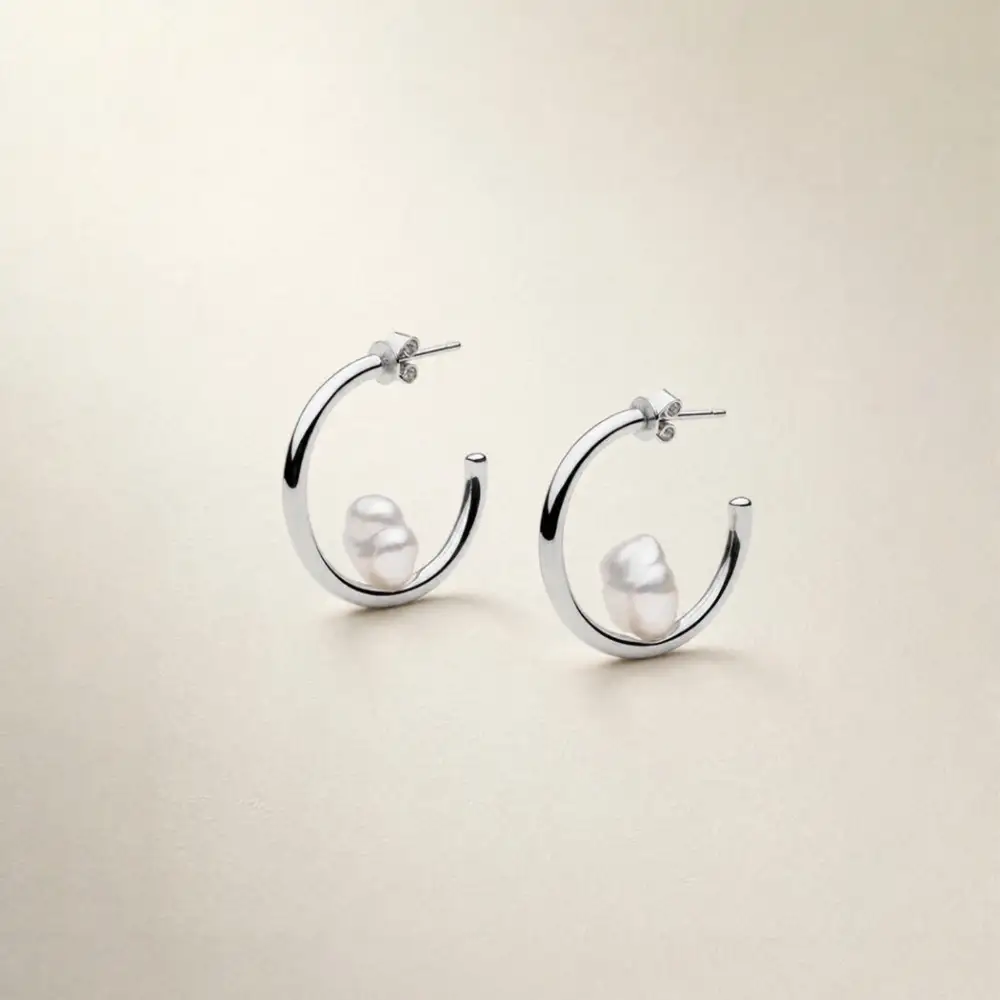 Refined Keshi Pearl South Sea Pearl Earrings