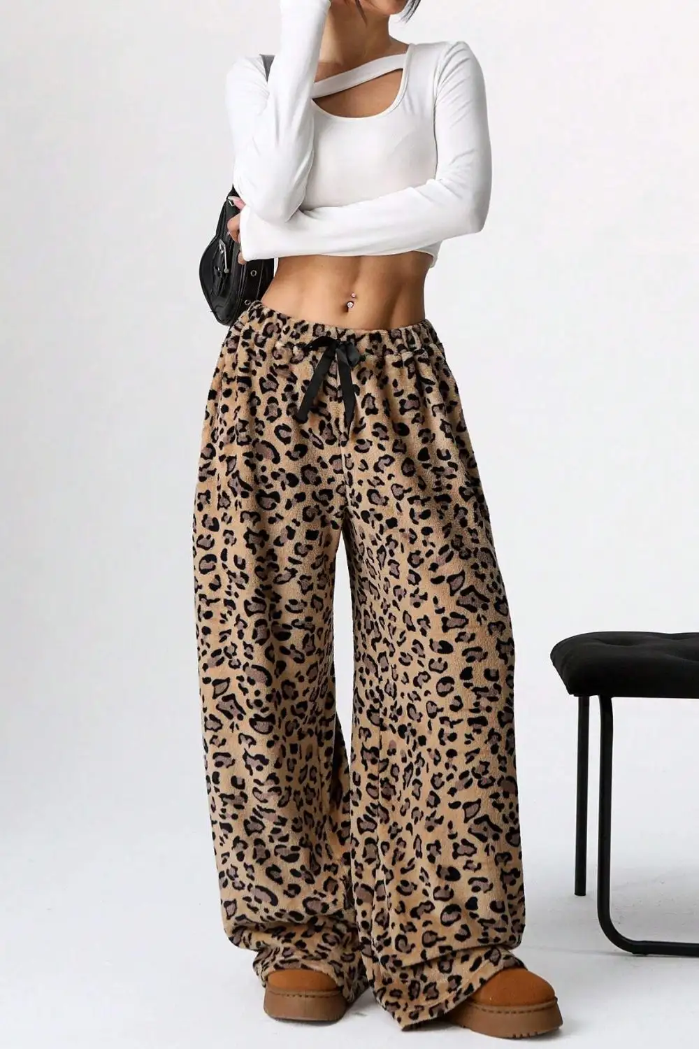 Leopard Wide Leg Pants Edit