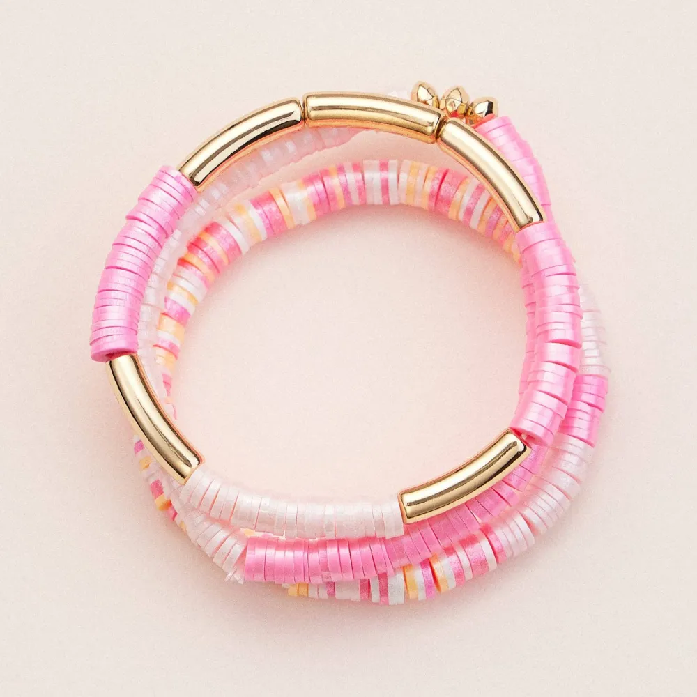 Heishi Bead Stack Bracelet