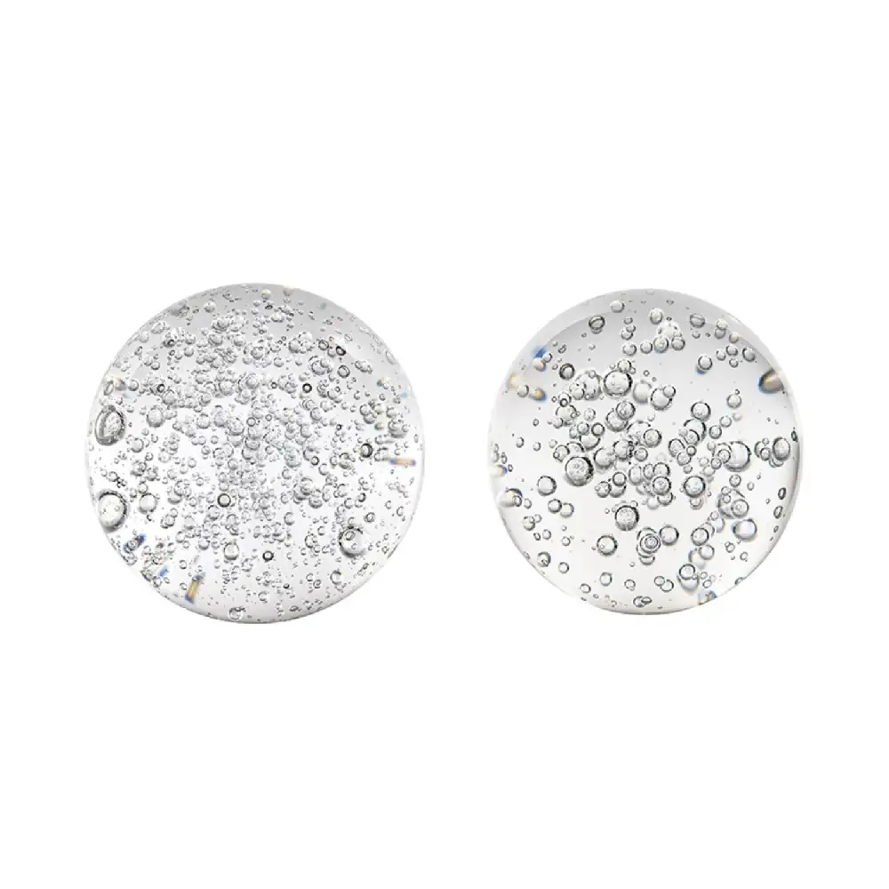Clear Glass Spheres with Bubbles