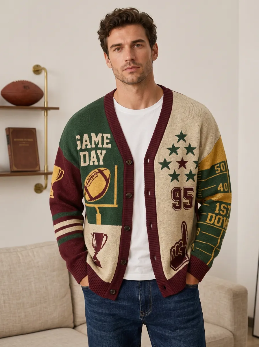 Men's Football Game Day Cardigan
