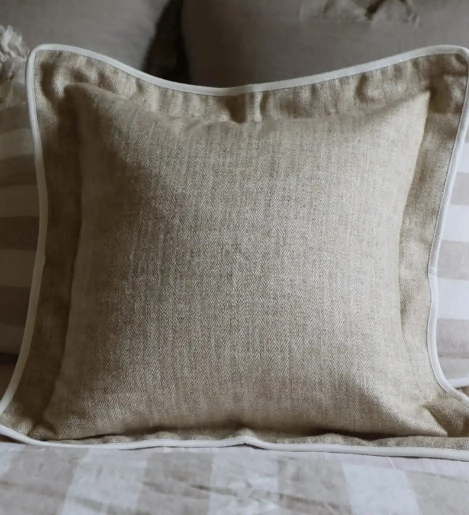 Herringbone Textured Decorative Cushion