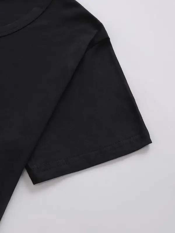 Casual Round-Neck Collared Short-Sleeve Knit T-Shirt