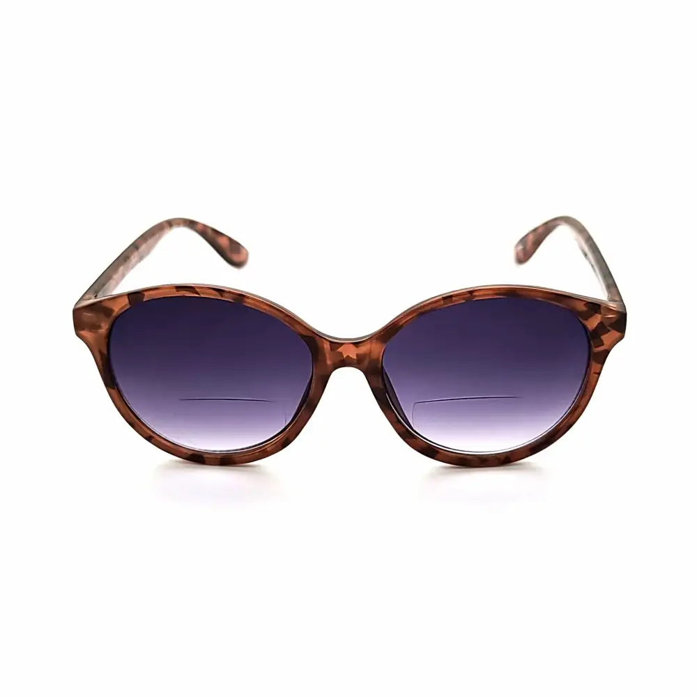 Round Bifocal Smoke-Lens Reading Sunglasses
