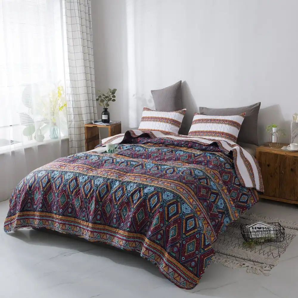 Bohemian Quilt Bedding Set