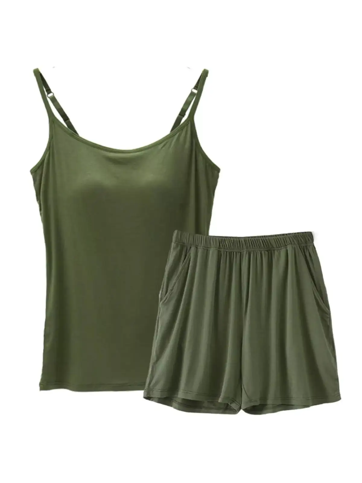 Classic Refined Pocketed Top and Shorts Matching Set