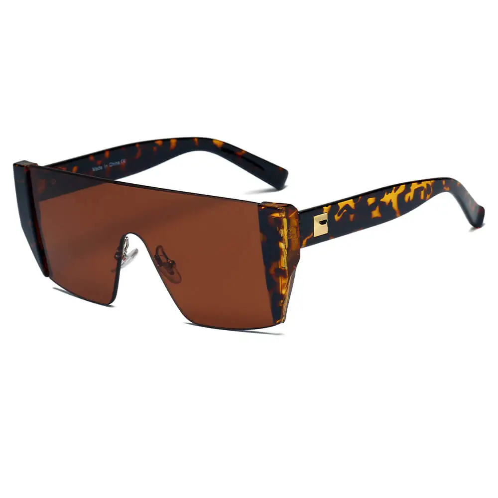 Marble Square Round Frame Sunglasses