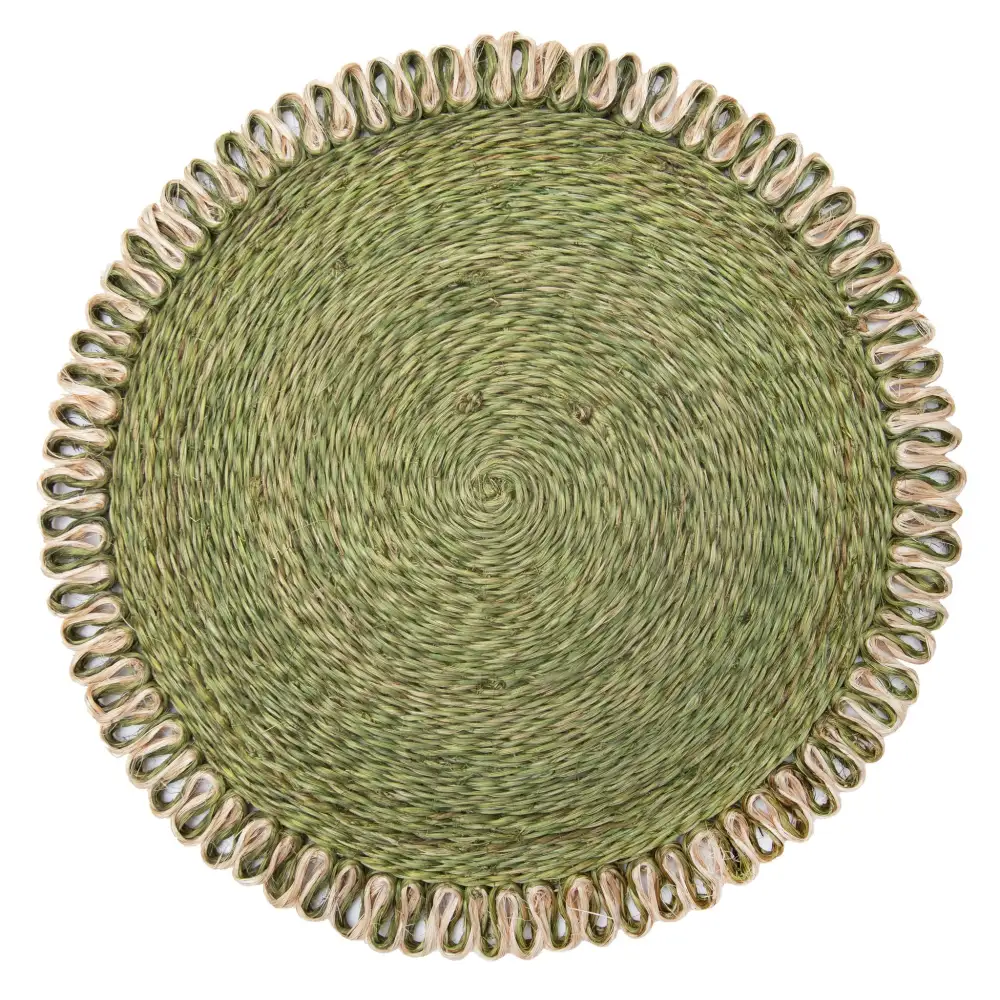 Contrast Abaca Round Placemat Set