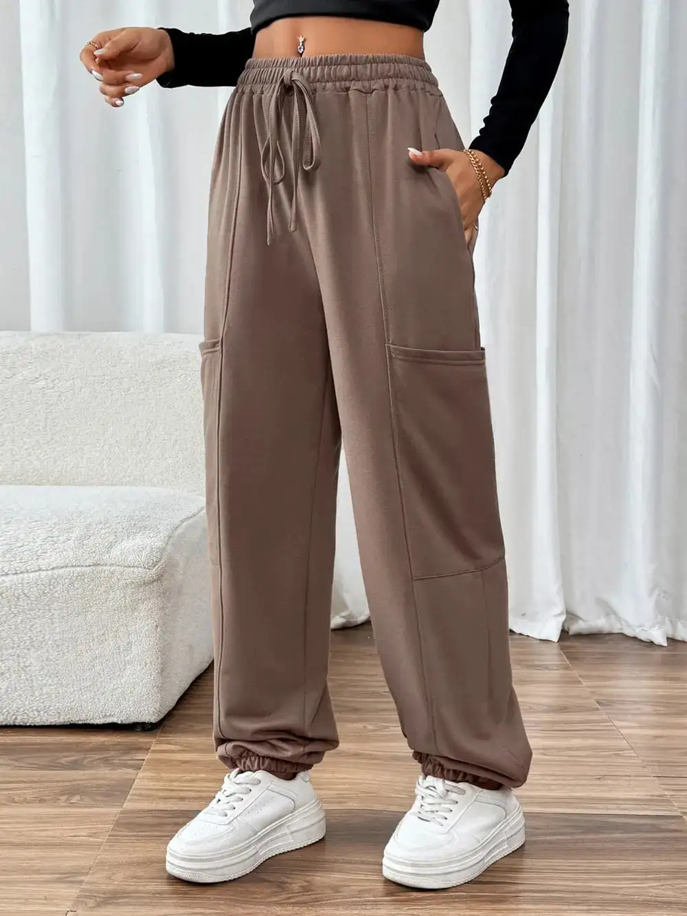 Relaxed Tie Waist Tie Detail Pants