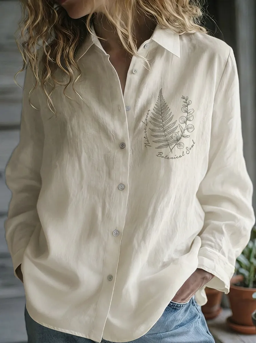 Nature Lover Botanical Casual Shirt Casual