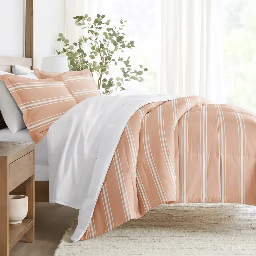 Soft Stripe Reversible Down Alternative Comforter Set