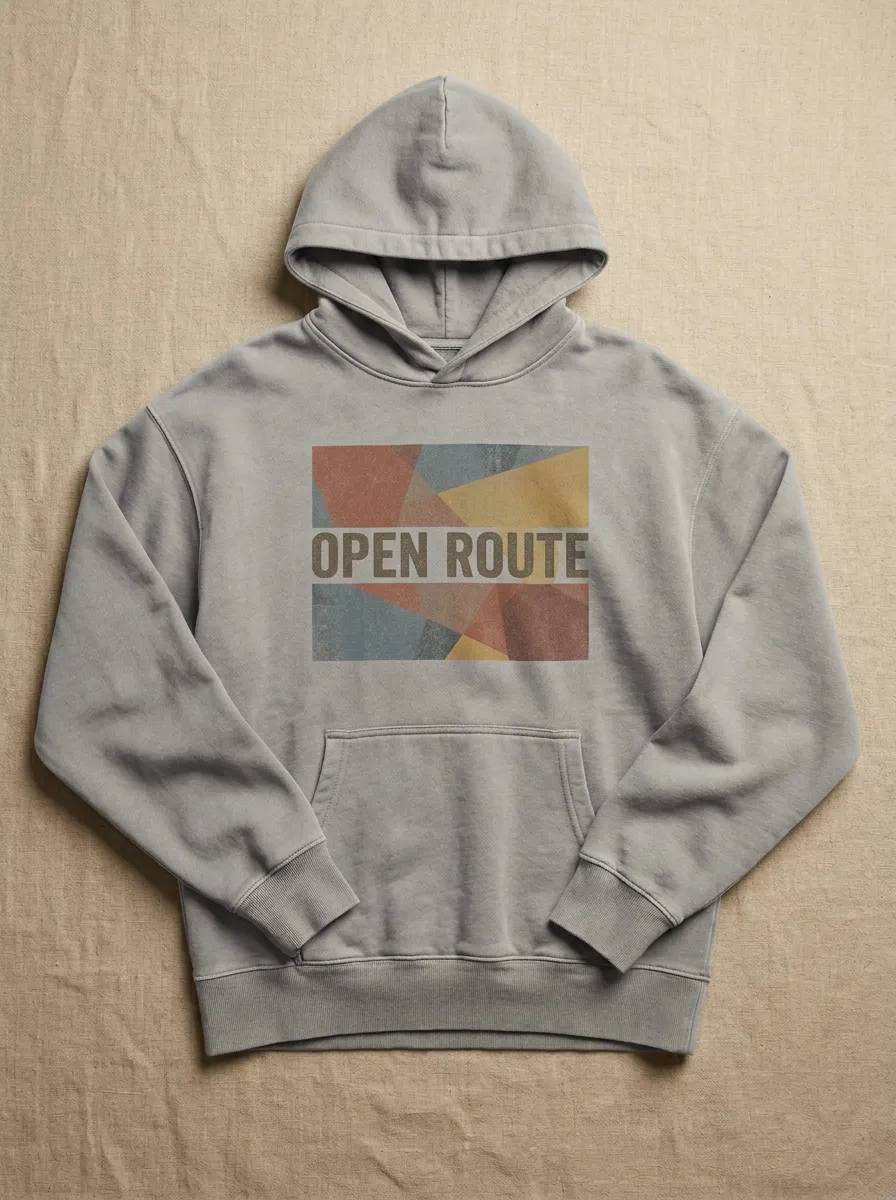 Everyday Open Route Geometric Hoodie