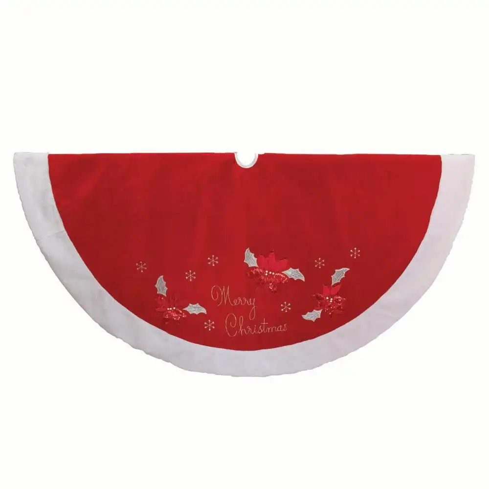 Message Applique Velvet Tree Skirt